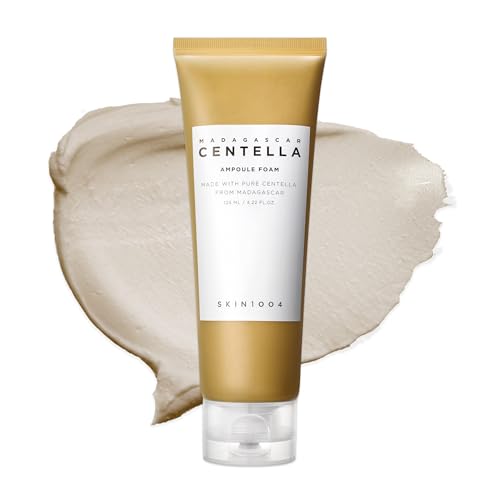 SKIN1004 Madagascar Centella Ampoule Foam, 4.23 fl.oz, Korean Face Cleanser & Makeup Remover with Centella Asiatica, Gentle Daily Cleanser for Soft Skin, Korean Skin Care