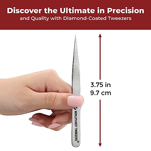 Professional Diamond Tip Tweezers for Precision Hair and Splinter Removal