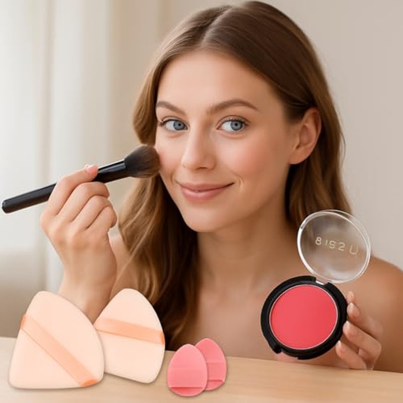 Beetbul Makeup Kit ? Biss? Blush 4g with 2 Velvet Puff & 2 Finger Puffs (Colors/Styles May Vary) (07 Terracotta)