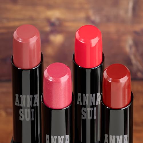 ANNA SUI Rouge Red - Lipstick - Development of Rich, Vivid Color - Rich Texture - Sculpted Form - Long-Lasting - Fashionable and Stylish - 402 Mellow Red - 0.12 oz.