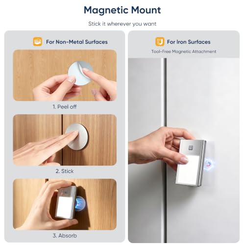 V4light Rechargeable Motion Sensor Night Light - Gold 8-Pack, 3000K Warm White
