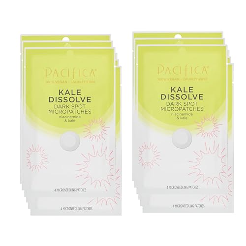 Pacifica Dark Spot Dissolving Micropatches ? Microneedling Dots w/ Niacinamide 12-PACK Tranexamic Acid & Kale to Fade Post-Acne Marks and Age Spots, Brightening Patch Treatment, Clean Vegan Skincare?