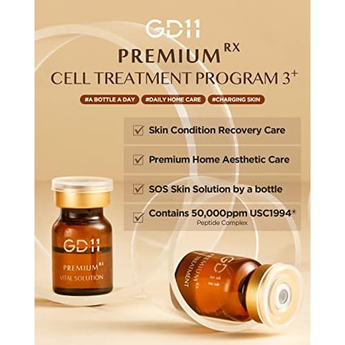 GD11 Exosome Ampoule Set, Freeze-Dried Powder 0.07 fl oz + Moisture Activator 0.17 fl oz, Supports Firming & Even Tone Care, K-beauty Glass-Skin Glow, 3 Pairs (50,000ppm Exosome Powder + Activator)