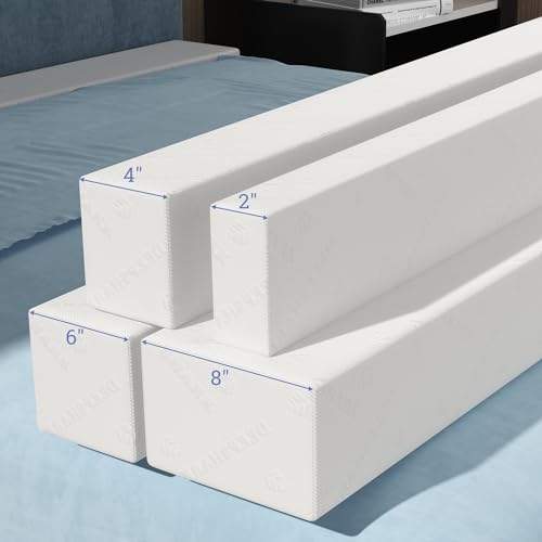 White Mattress Gap Filler for King Bed - 78 x 8 x 10 Inches Bed Extension