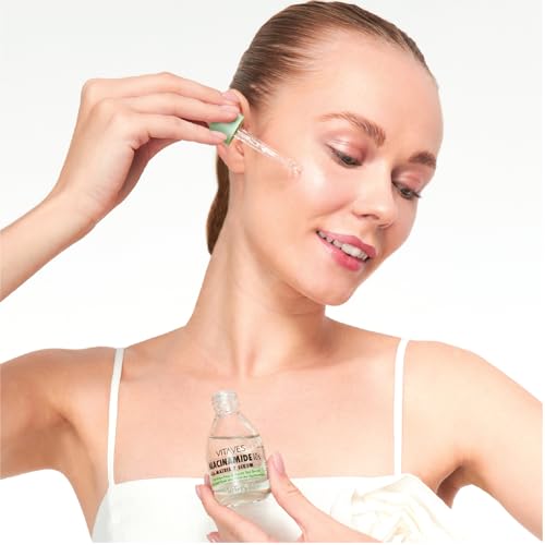 VITAYES b!right 10% Niacinamide Hyaluronic Acid Serum - Pore Refinement, Strengthening the Skin Barrier, Moisturizing, Anti Aging - for Radiant & Rejuvenated Skin - 1.01 Fl Oz