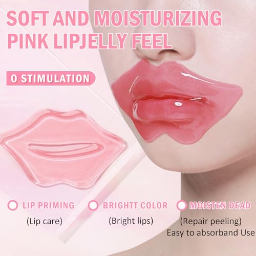 Sulily 30 Pairs Lip Mask & Under Eye Patches, Pink Collagen Hydrogel Eye Patch, Eye Mask Pink Pads, Bulk Gifts, Party Favors, Small Gifts, Gifts for Women, Birthday Gifts for Women, Mothers Day Gifts