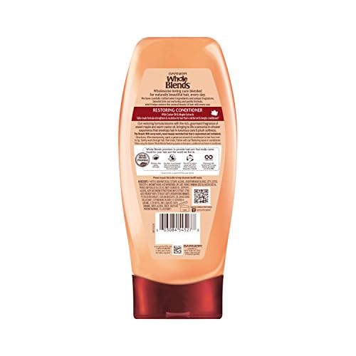 Garnier Whole Blends - Maple Remedy - Paraben Free Vegan Formula - Shampoo & Conditioner Set - Net Wt. 12.5 FL OZ (370 mL) Per Bottle - One Set