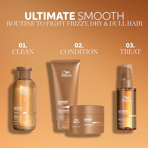 Wella Professionals ULTIMATE SMOOTH Miracle Oil Serum for Dry, Dull & Frizzy Hair | With Squalane & Omega 9 | 1 Fl Oz