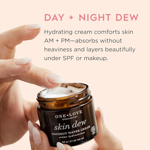 Organic Coconut Water Face Moisturizer with Hydrating Complex - Lightweight, Vegan & Fragrance-Free 2.1 oz