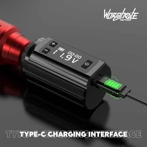 Wireless Tattoo Machine Kit with 1200mAh Battery - Wormhole Tattoo #6