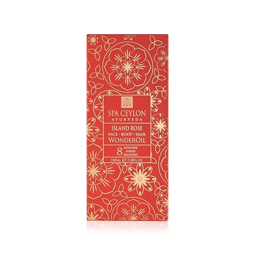 SPA CEYLON Wonder Oil Island Rose 100ml - Luxurious Organic Body & Hair Oil with Ayurvedic Herbs, Vegan & Paraben-Free