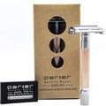 Parker 74R Rose Gold ? Long Handle Butterfly Open Safety Razor for Men | Heavyweight Double Edge Razor Includes 5 Premium Platinum Blades