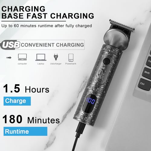 6-in-1 Men's Grooming Kit with Hair Trimmer, Beard & Nose Clipper