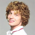 Tseses Blonde Curly Afro Wig for Men – Short Fluffy Rocker Style, 70s/80s Cosplay