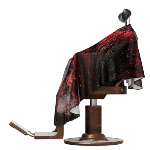 Professional Hairdressing Cape with Adjustable Neck for Barbers and Salons - Red