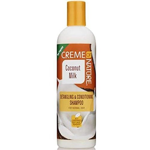 Creme of Nature Shampoo with Coconut Milk, Detangling and Conditioning Formula for Normal Hair, 12 Fl Oz (Pack of 2)