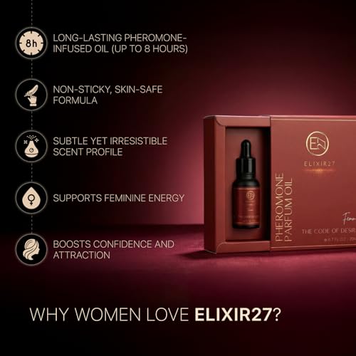 ELIXIR27 Pheromone Perfume Oil for Women, Vanilla Raspberry Jasmine, 0.7 Oz