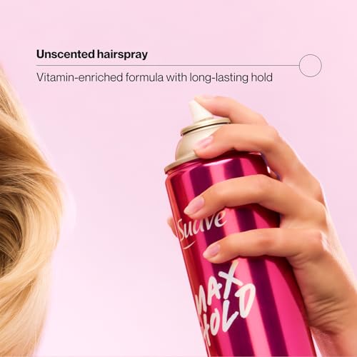 Suave Max Hold Hairspray 4-Pack - Stronghold, Scented & Unscented, 11 oz Each