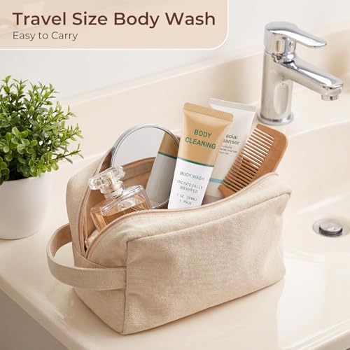 Mini Travel Body Wash, Individually Wrapped Travel Size Bulk 1 Shower Gel Set, Trial Sample Small Single Use Men Women Toiletries Amenities for Hotel/Camping/Vacation/Homeless 1 Fl Oz (Pack of 60)
