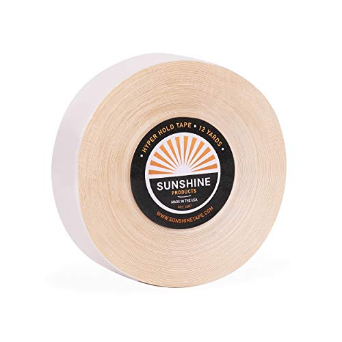 Sunshine Tape Hyper Hold No Shine Wig Tape Roll - 1 Inch x 12 Yards, Clear, Double Sided, Long-Lasting Bonding