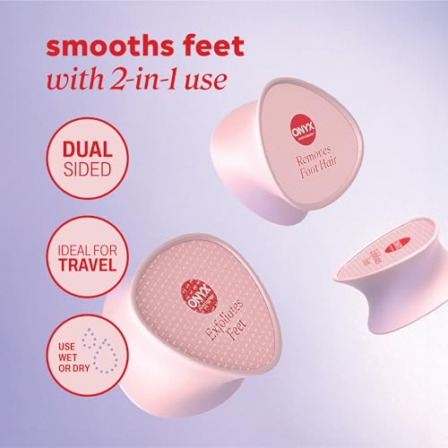 Onyx Professional Pedi Polisher, 2-in-1 Nano Glass Exfoliator
