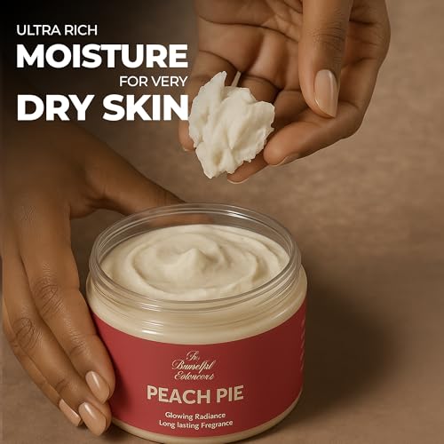 Peach Scent Body Butter - Long-Lasting Hydrating Moisturizer with Jojoba Oil 8oz