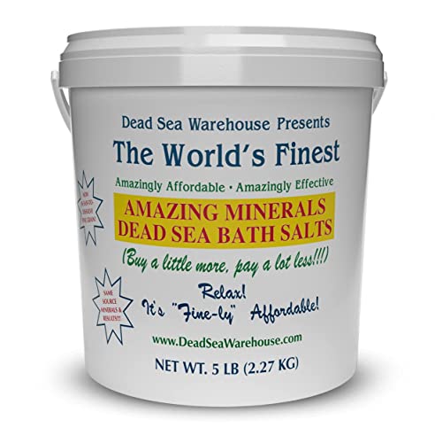 Dead Sea Salts for Soaking - 5lbs Mineral Bath Salt Pack - Muscle Relaxation & Skin Care