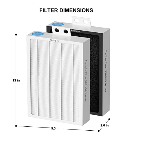 Particle Pack of 6 HEPA Filters for Blueair 500/600 Series Air Purifiers - Compatible Replacement