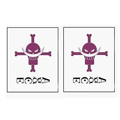 Ealipoi Portgas D Ace Tattoo Anime Cosplay Ace Tattoo Temporary Sticker Accessories for Men