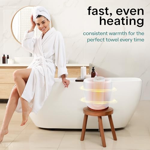 Counter Towel Warmer Bucket with Fragrance - Cherry | Luxury Spa Bathroom Heater
