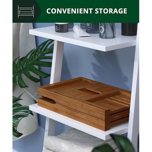 ROYAL CRAFT WOOD Premium Foldable Bathtub Tray - Wood Bath Tray for Tub, Bamboo Shelf, Expandable Bath Table Trays, Bathtub & Bathroom Accessories for New Home Gifts for Mom