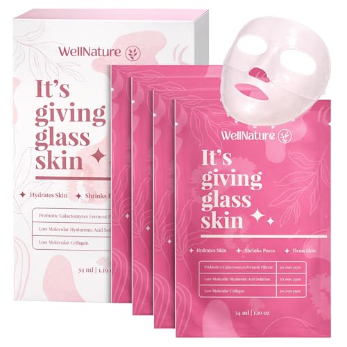 Hydrogel Collagen Sleep Mask with Hyaluronic Acid for Deep Hydration & Glass Skin - Pack of 4