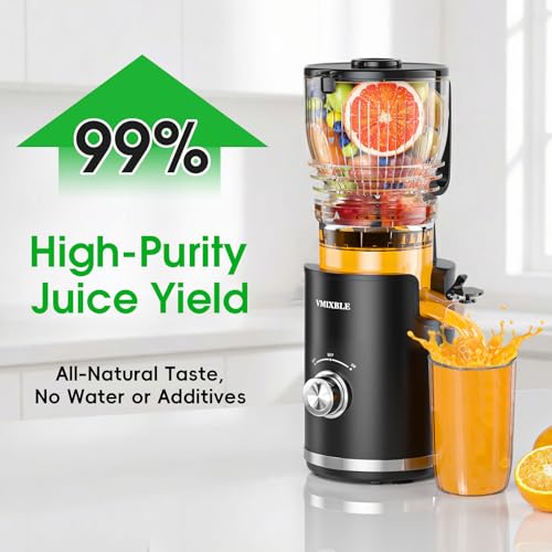 Cold Press Juicer Machine with 5.8-inch Wide Feed Chute 300W for Whole Fruits & Vegetables
