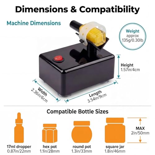 HUBEST Black Paint & Nail Polish Vortex Mixer - High-Frequency Shaker