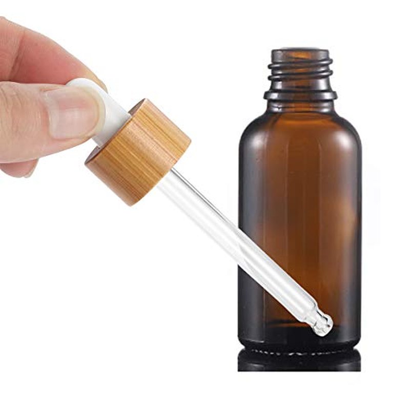 8 Pcs Amber Glass Dropper Bottles,Essential Oil Bottles Perfume Sample Vials With Glass Eye Dropper And Gold Lids Funnel&Pipettes Included (15ml/0.5oz)