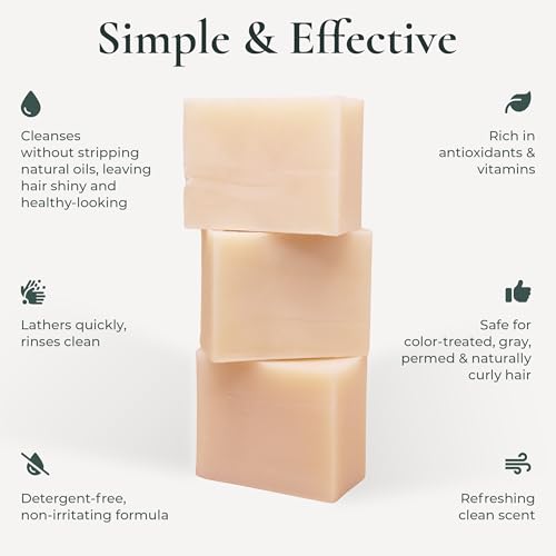 All-Natural Shampoo Bar 3-Pack Supports Healthy Hair - Original Scent
