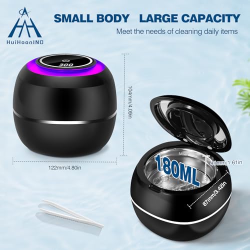 Ultrasonic Dental & Jewelry Cleaner Machine - 42KHz Deep Cleaning Pod 180ml