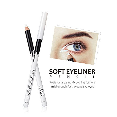 KAIQIKAIXI 12 White Eyeliner Pen, Eyebrow,Eye Shadow Pencil, Lip Line, Eyelid Pad, Pencil Makeup Set Tool
