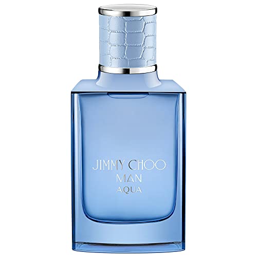 Men's Eau de Toilette Jimmy Choo Man Aqua 1 Fl Oz - Marine Woody Fragrance with Grapefruit & Salty Moss