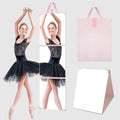 49 x 12 Inch Foldable Full Length Travel Mirror Pink - Portable Shatterproof Over-the-Door & Hanging Makeup Mirror