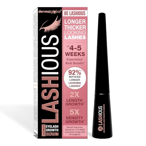 LASHious¢â Advanced Lash Growth Serum | Multi-Peptide Complex with Anagain¢â, Biotin, Panthenol & Caffeine, Red Clover Flower Extract | Prostaglandin-Free & Non-Irritating Formula | 3mL