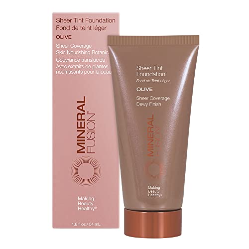 Mineral Fusion Sheer Tint Foundation Olive 1.8 Fl Oz - Hypoallergenic & Age-Defying