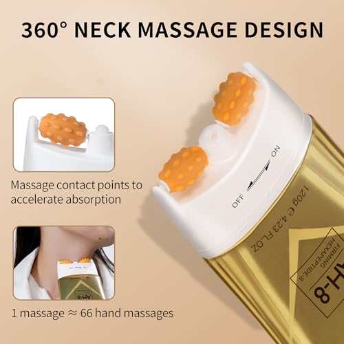Ycz AH-8 Neck Firming Cream with Roller Massager - 4.23 Fl Oz Pack of 2