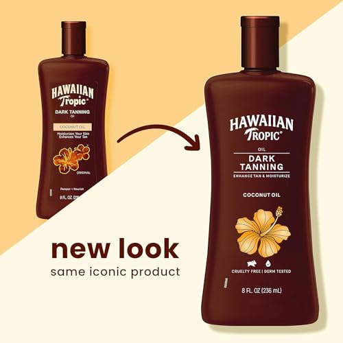 Tanning Oil with Coconut & Botanical Extracts - Hydrating & Reef-Friendly - 8 oz Pack of 3