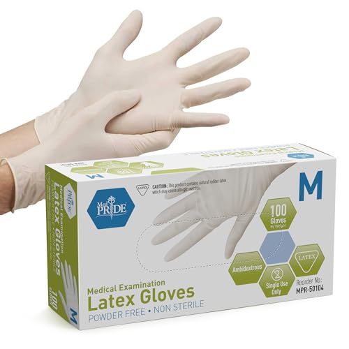 Heavy Duty Latex Exam Gloves 5 Mil Thick Powder-Free Large - 1000 Pack