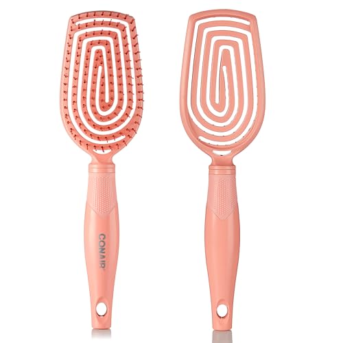 Conair Scalp Care Detangling hairbrush - Curly Hair Brush - Scalp Massager - hairbrushes for women & men - detangler for all lengths - can use wet or dry - Standard