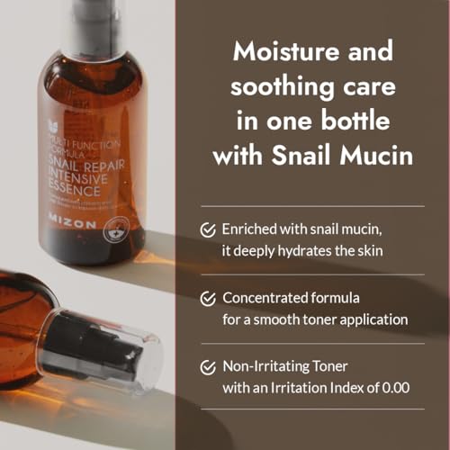 MIZON Snail Repair Intensive Toner - Hydrating Skin Care for Radiance & Resilience, 3.38 fl oz