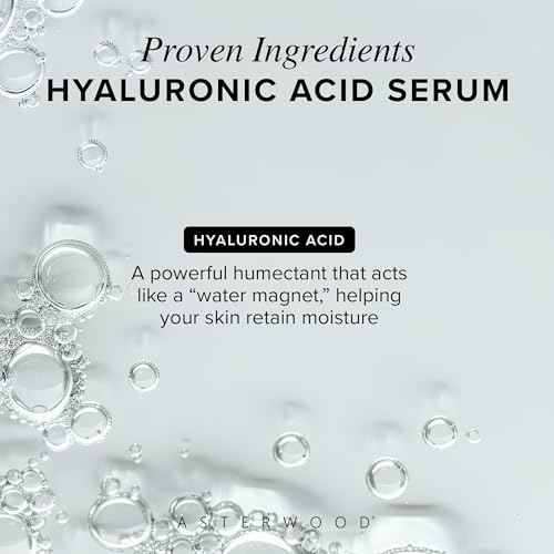 Asterwood Hyaluronic Acid Serum for Face 4 Fl Oz - Hydrating & Anti-Aging