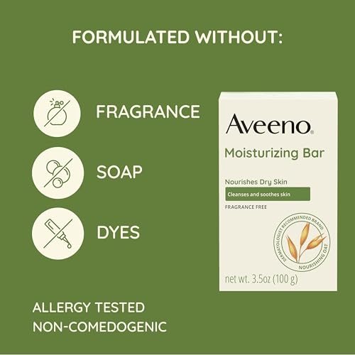 Aveeno Gentle Moisturizing Face Cleansing Bar 3.5 oz Pack of 8 - Dry Skin