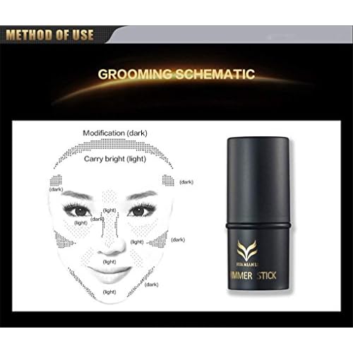 FantasyDay Illuminator Face Highlighter Makeup Sticks Pearl Shimmer Whitening Cream Shimmer Contouring Stick Foundation Stick Face Eye Nose Concealer Pen #2